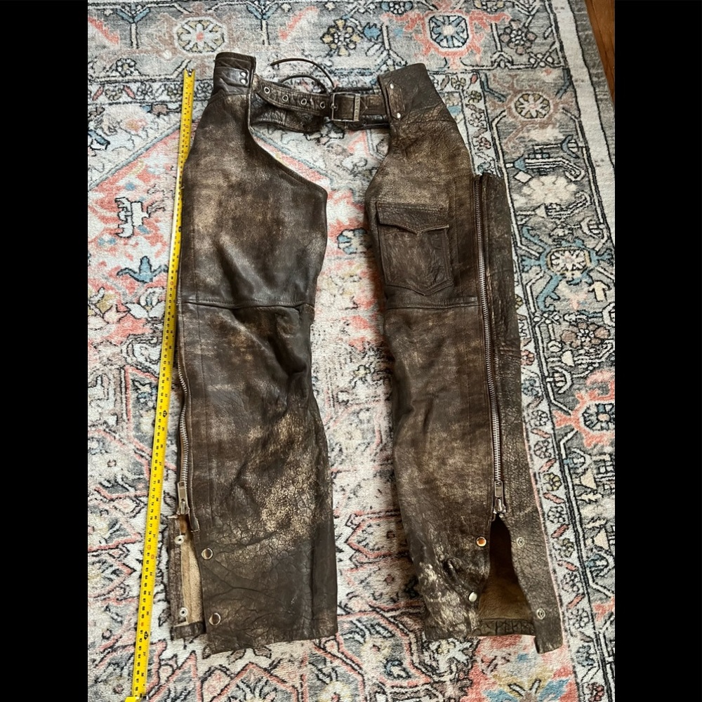 Rare brown alligator chaps in great condition.